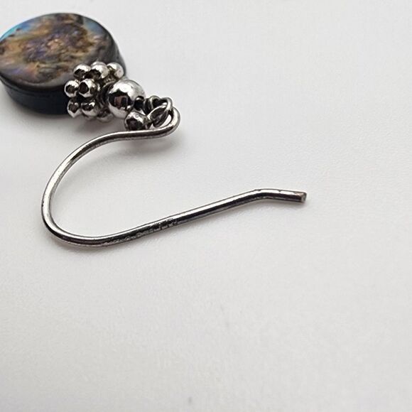 Ali Sterling Silver Abalone Shell Dangling Earrings - Picture 5 of 5
